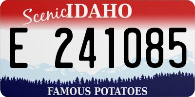 ID license plate E241085