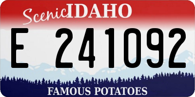 ID license plate E241092
