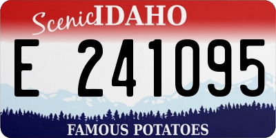 ID license plate E241095