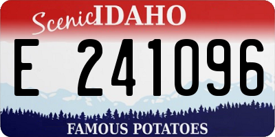 ID license plate E241096