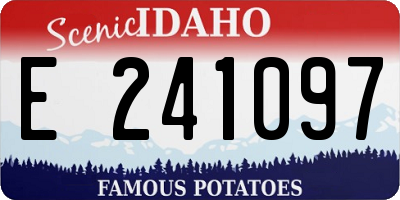 ID license plate E241097