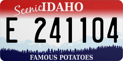 ID license plate E241104