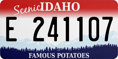 ID license plate E241107