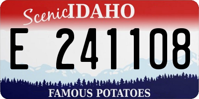 ID license plate E241108
