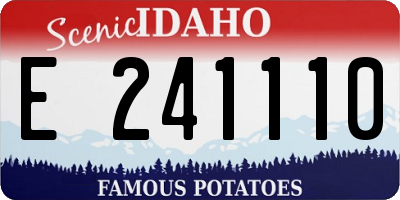 ID license plate E241110