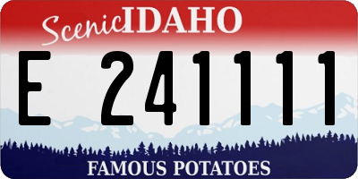 ID license plate E241111