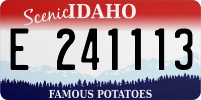 ID license plate E241113