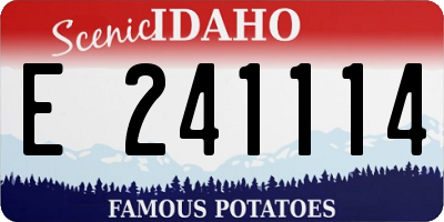 ID license plate E241114