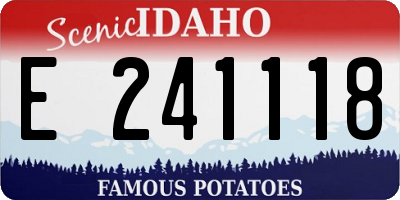 ID license plate E241118