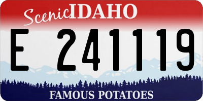 ID license plate E241119