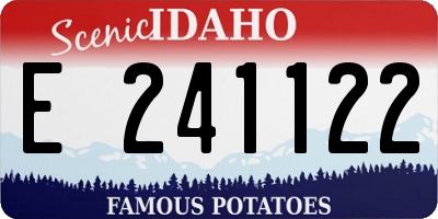 ID license plate E241122