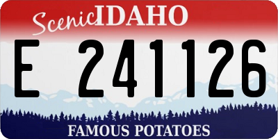 ID license plate E241126