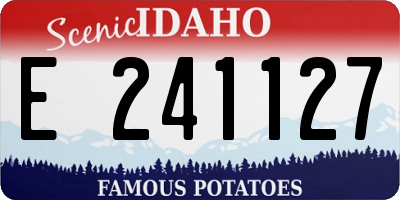 ID license plate E241127