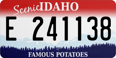 ID license plate E241138