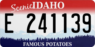ID license plate E241139