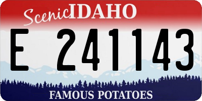 ID license plate E241143