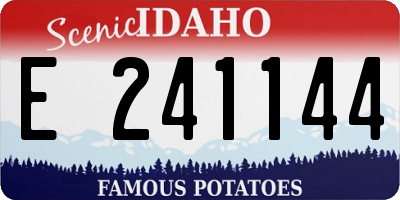 ID license plate E241144