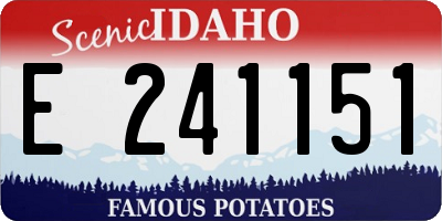 ID license plate E241151