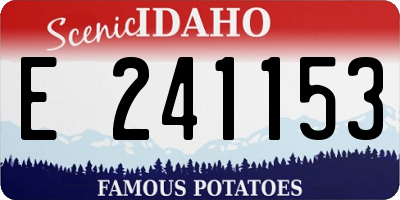 ID license plate E241153