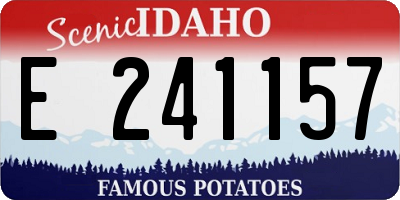 ID license plate E241157