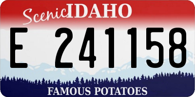 ID license plate E241158
