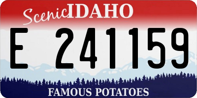 ID license plate E241159