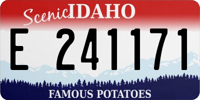 ID license plate E241171