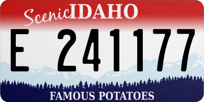 ID license plate E241177