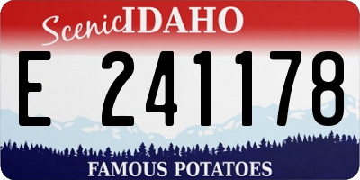 ID license plate E241178