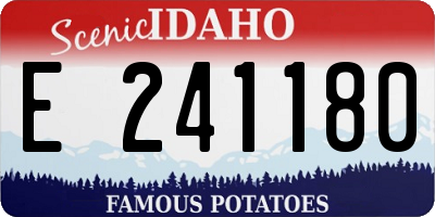 ID license plate E241180