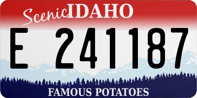 ID license plate E241187
