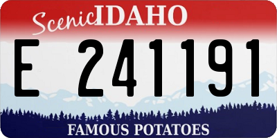 ID license plate E241191