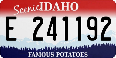 ID license plate E241192