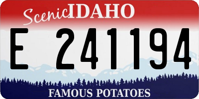 ID license plate E241194