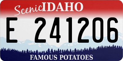 ID license plate E241206