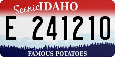 ID license plate E241210