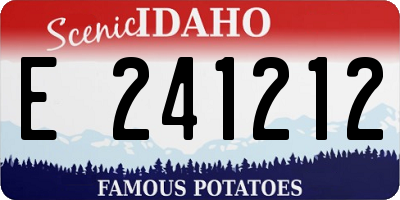 ID license plate E241212
