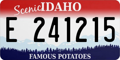 ID license plate E241215
