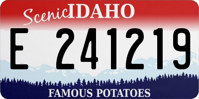 ID license plate E241219