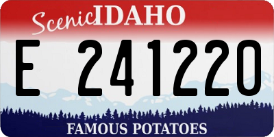 ID license plate E241220