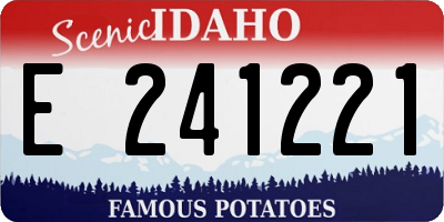 ID license plate E241221