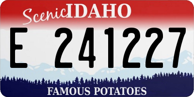 ID license plate E241227