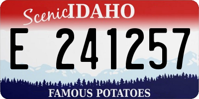 ID license plate E241257