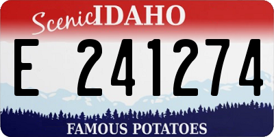 ID license plate E241274