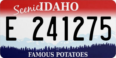 ID license plate E241275