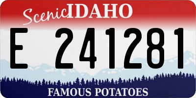 ID license plate E241281