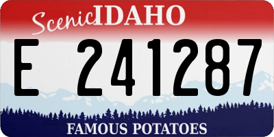 ID license plate E241287