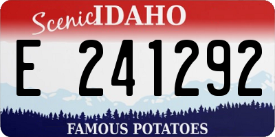 ID license plate E241292