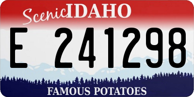 ID license plate E241298