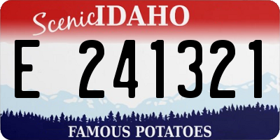 ID license plate E241321